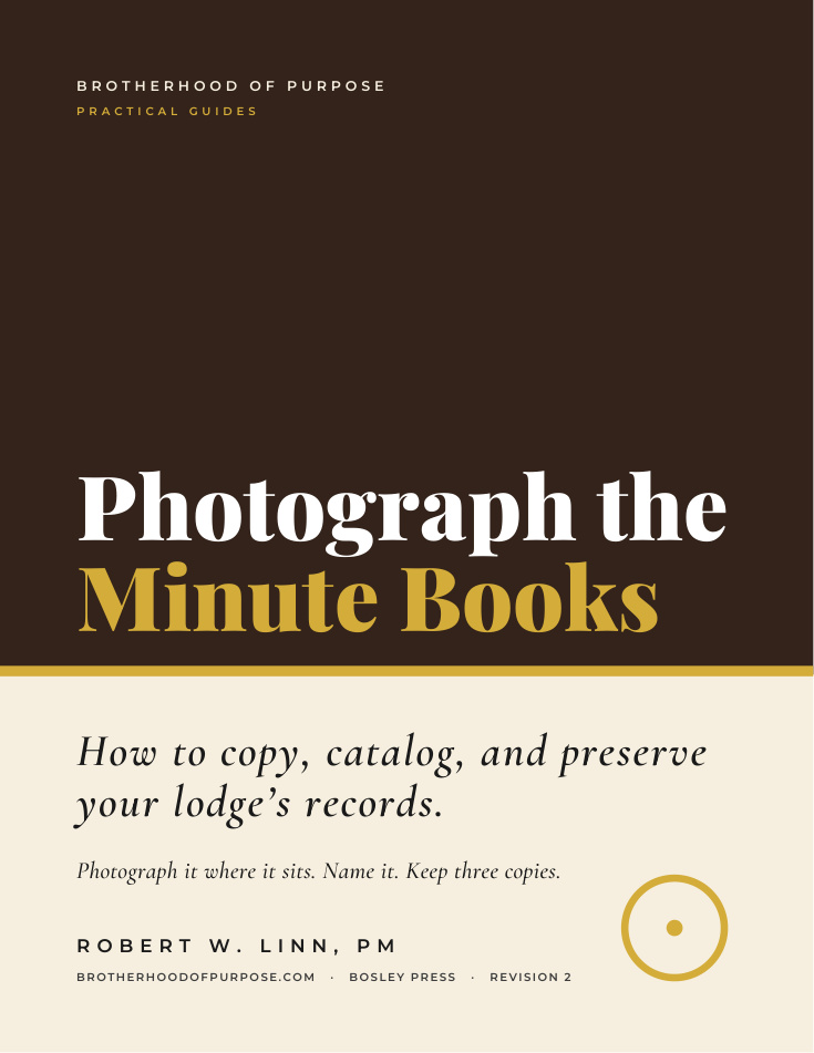 Photograph the Minute Books